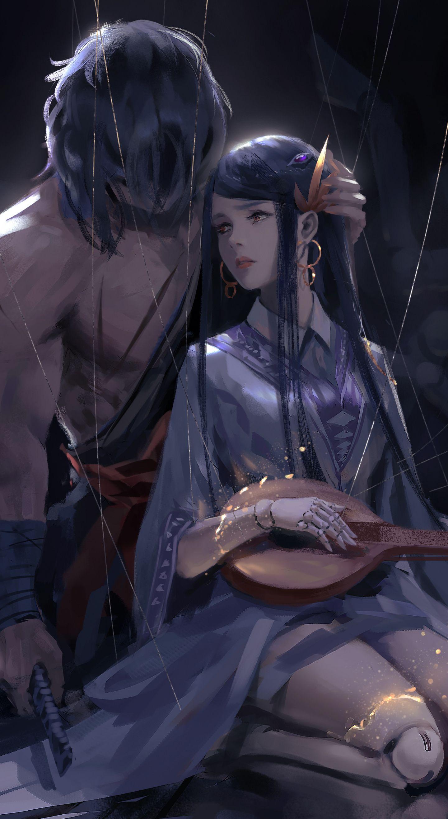 1440x2630 Fantasy Anime Girl Art .