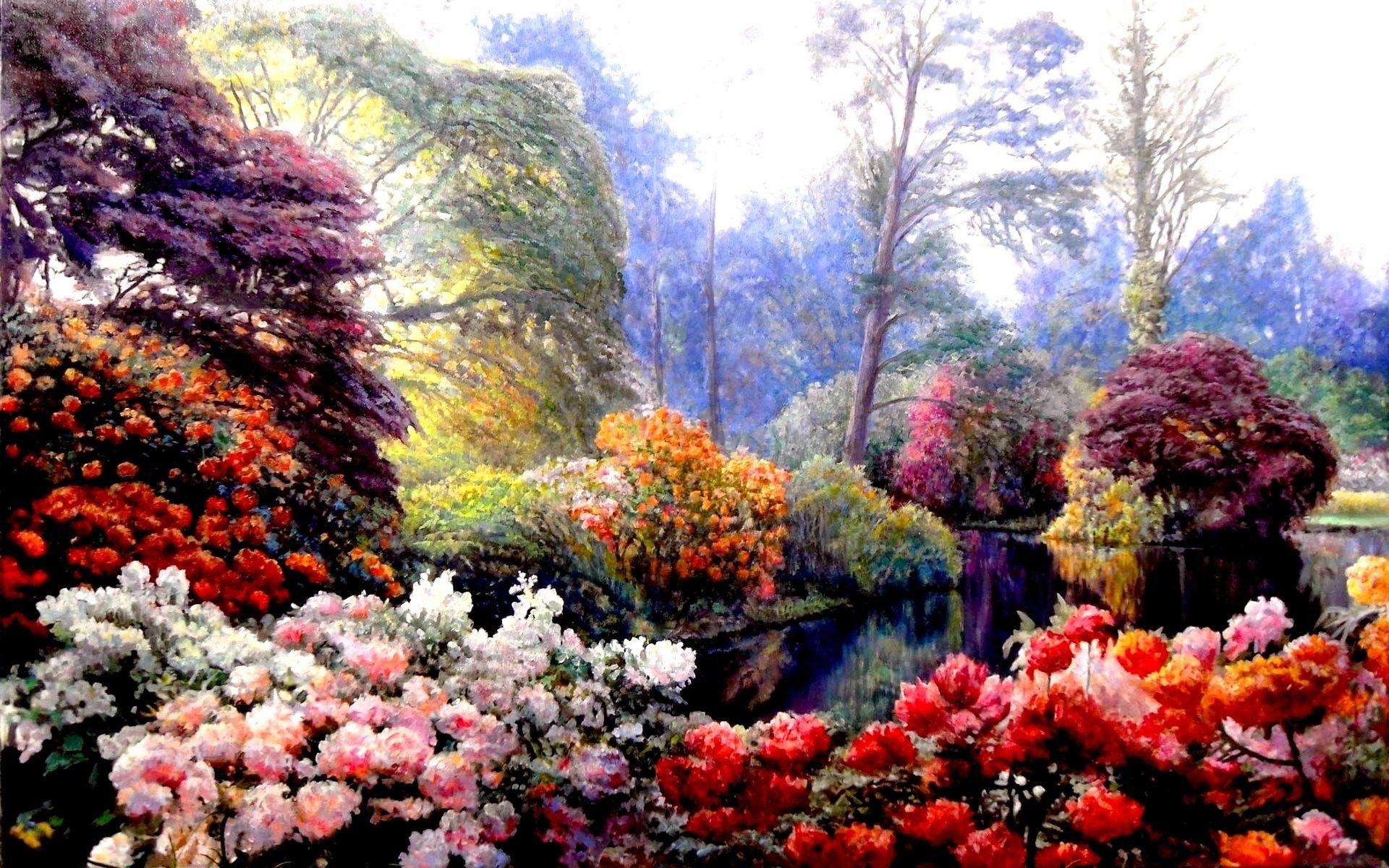 1920x1200 Spring Garden Wallpaper .