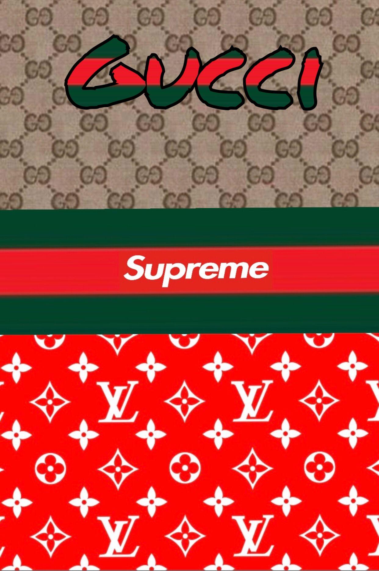 1242x1872 Gucci Supreme Wallpaper