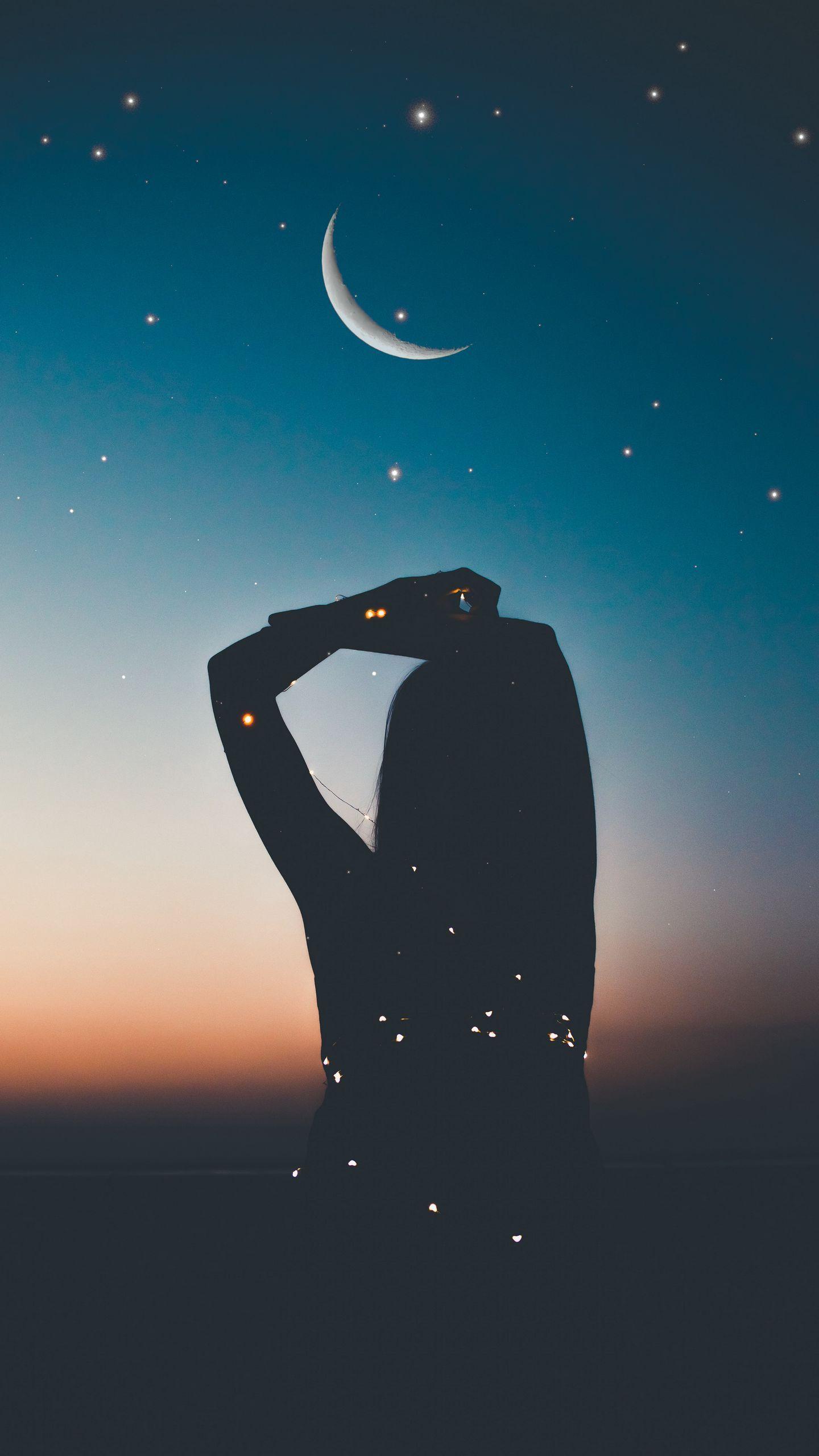 1440x2560 Galaxy Wallpaper Moon And