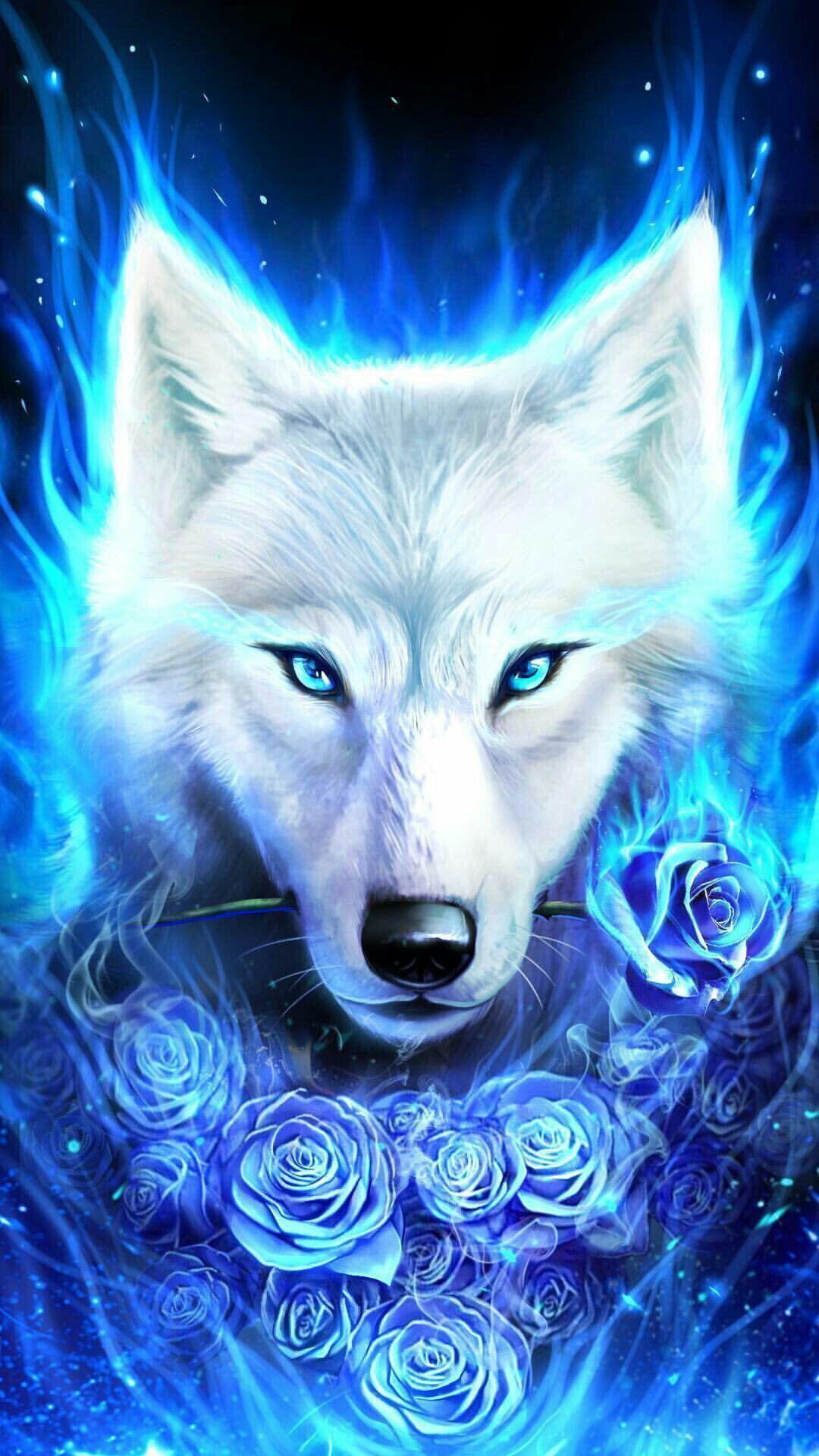 1080x1920 Galaxy Anime Wolves Wallpaper on .wallpaper.dog