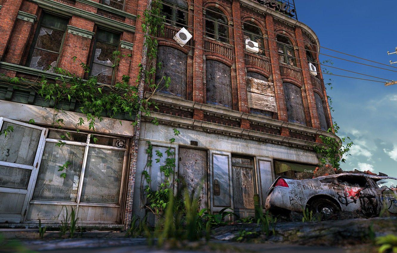 1332x850 Wallpaper the building, destruction .