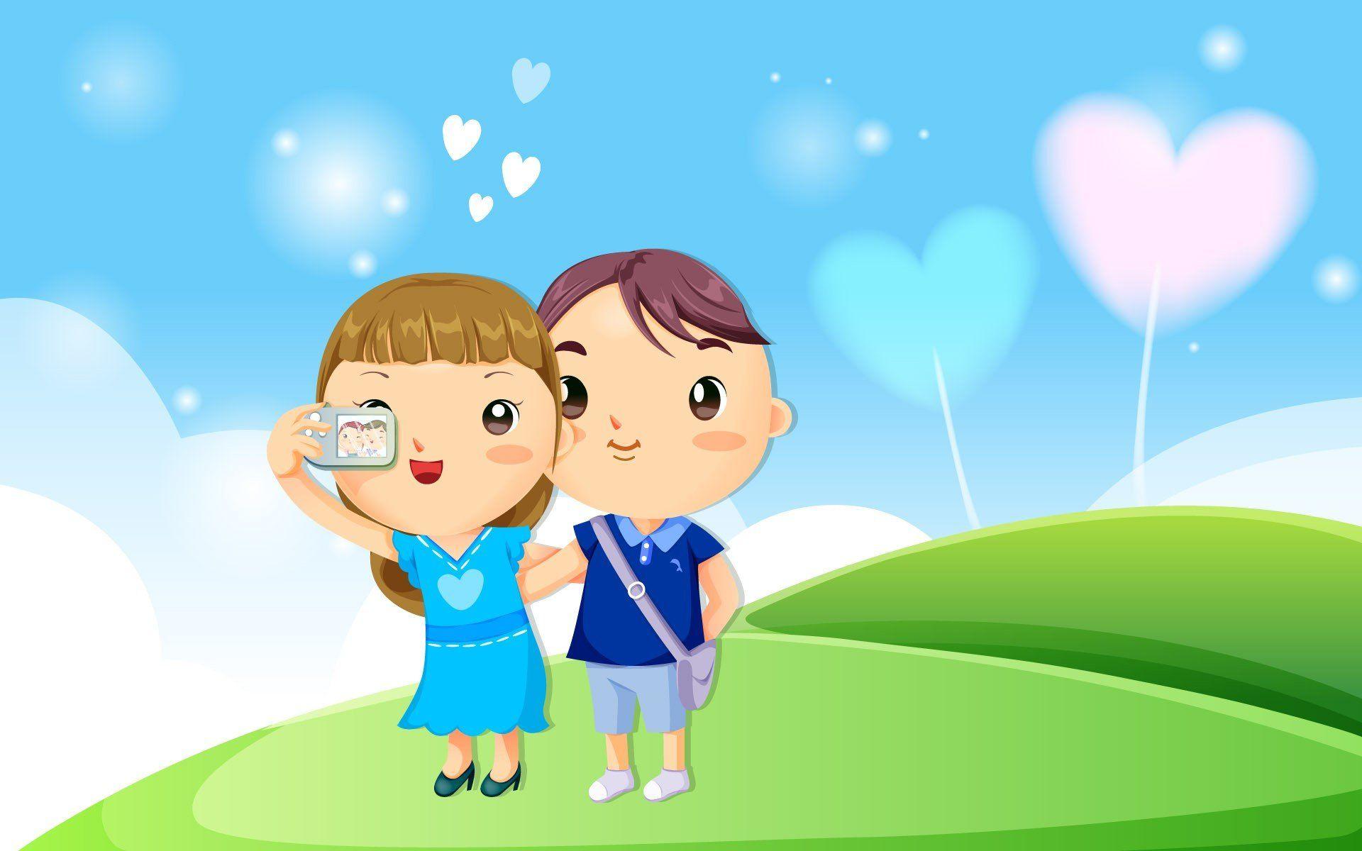 1920x1200 Cute Cartoon Love Wallpaper For Mobile Collection