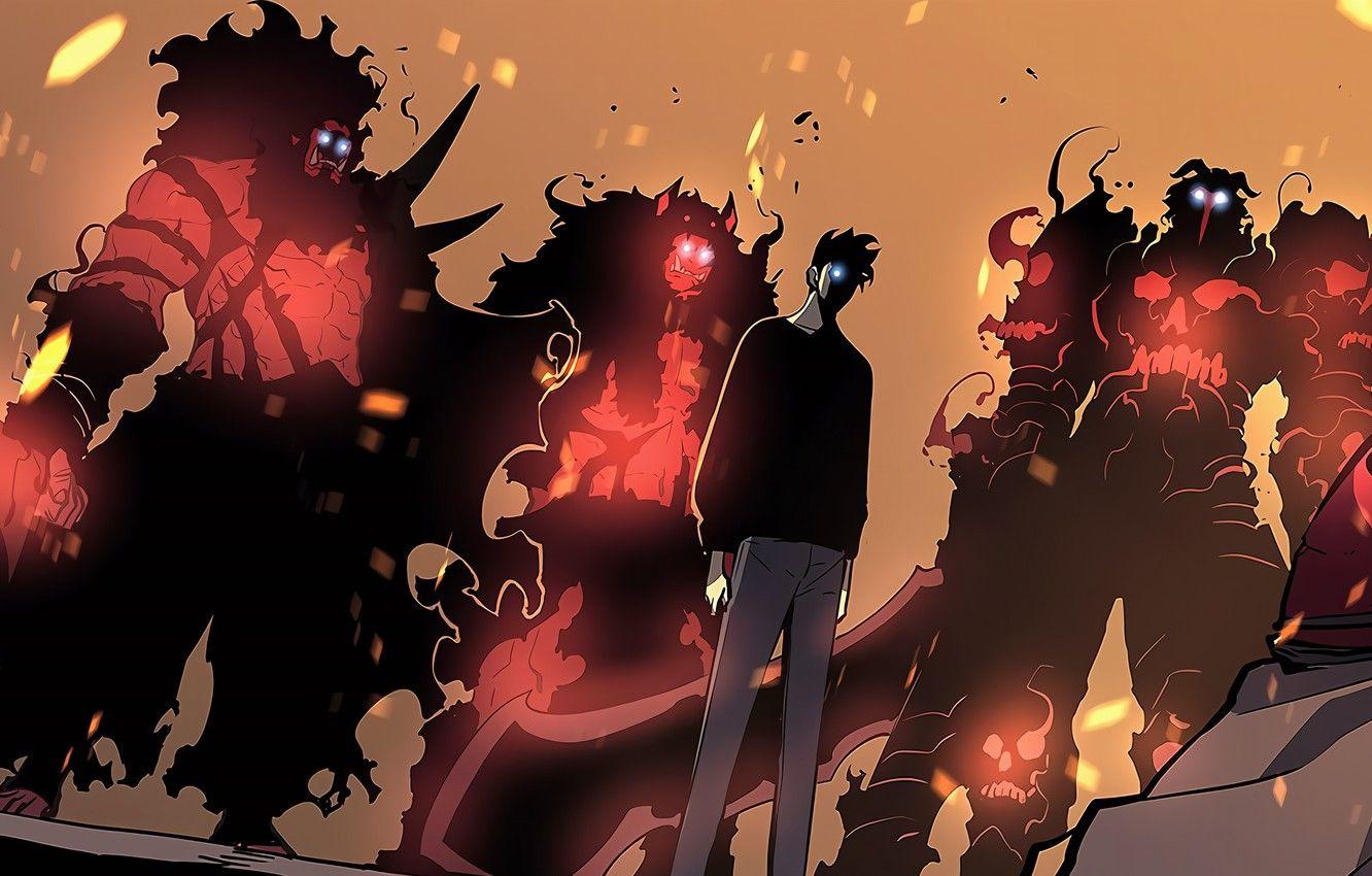 1332x850 Wallpaper Guy, Demons, Sung Jin Woo .anime.
