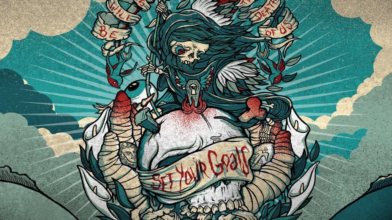 1366x768 Skull Tattoo Wallpaper HD