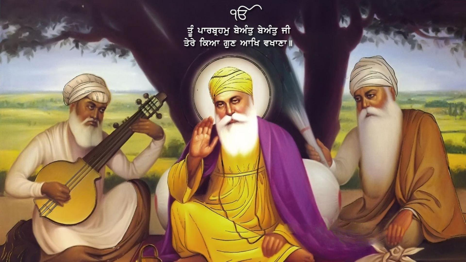1920x1080 image Of Guru Nanak Dev Ji Santa Banta .
