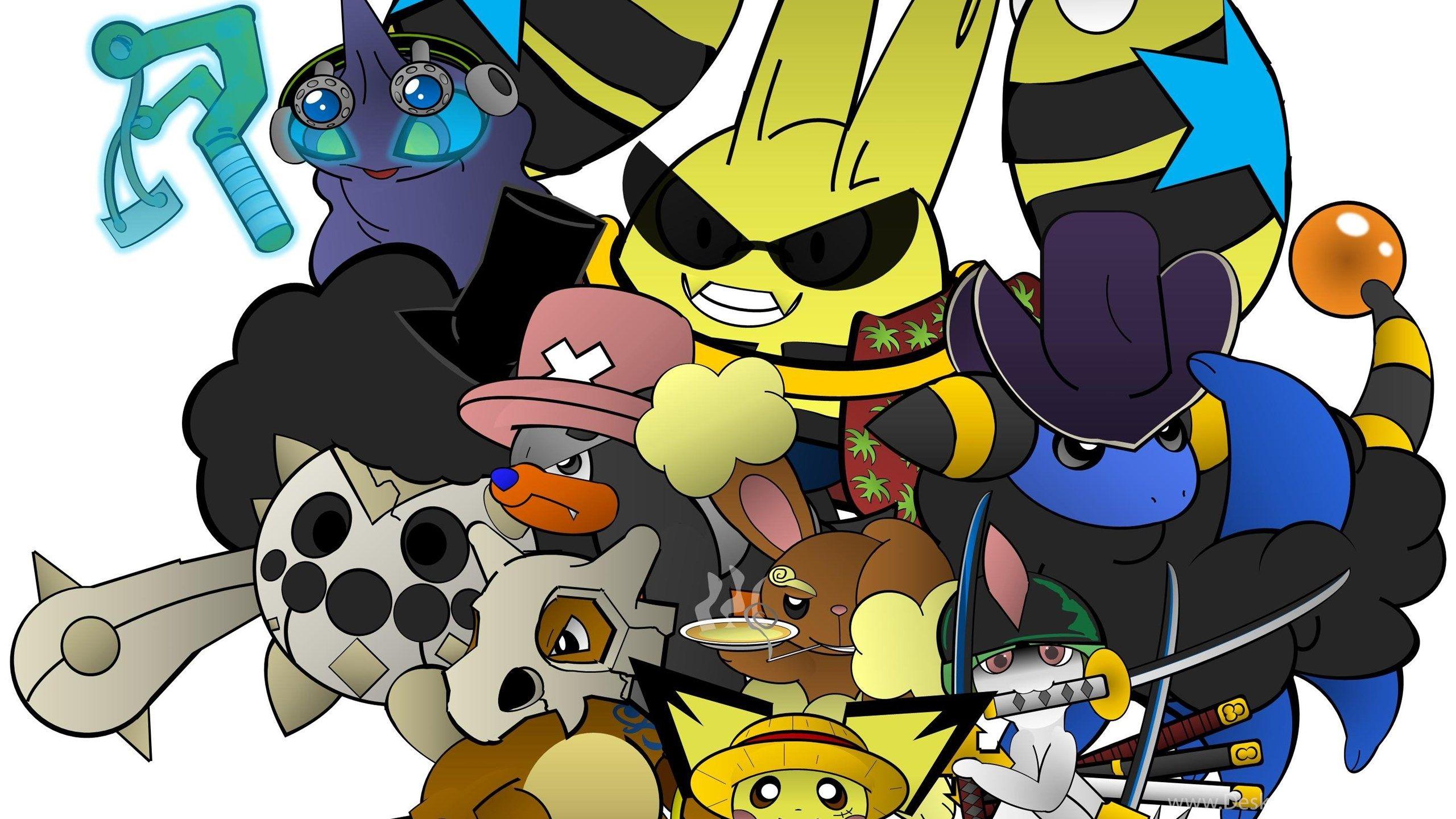2560x1440 Pokemon Funny One Piece Anime .