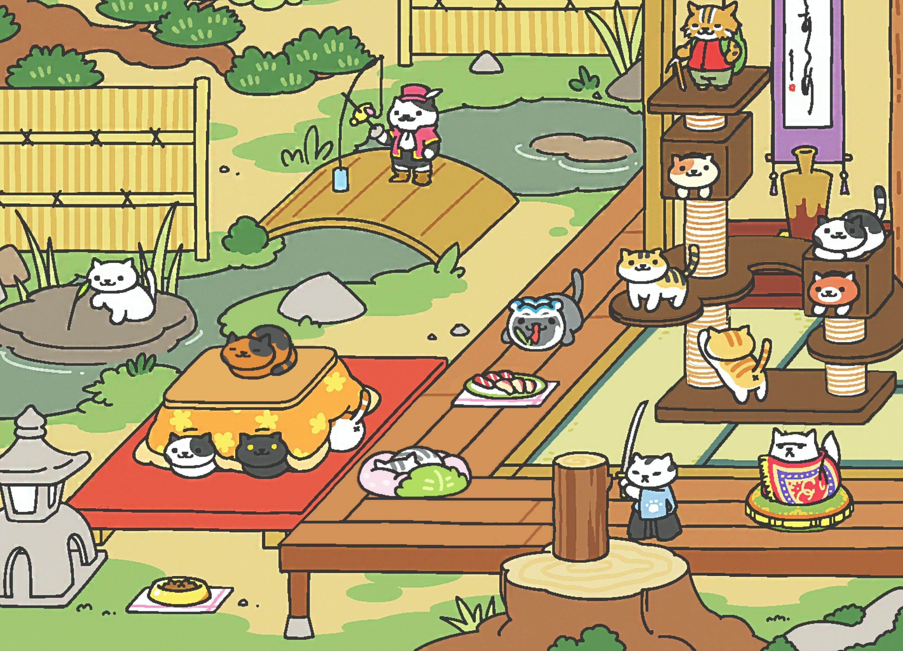 2875x2073 Neko Atsume wallpaperDownload free stunning wallpaper