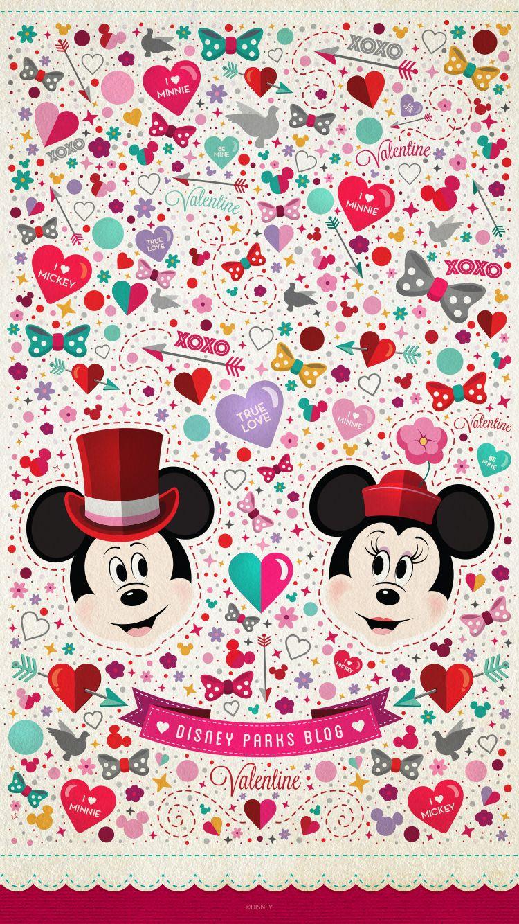 750x1334 Mickey Mouse Valentine's Day Wallpaper .