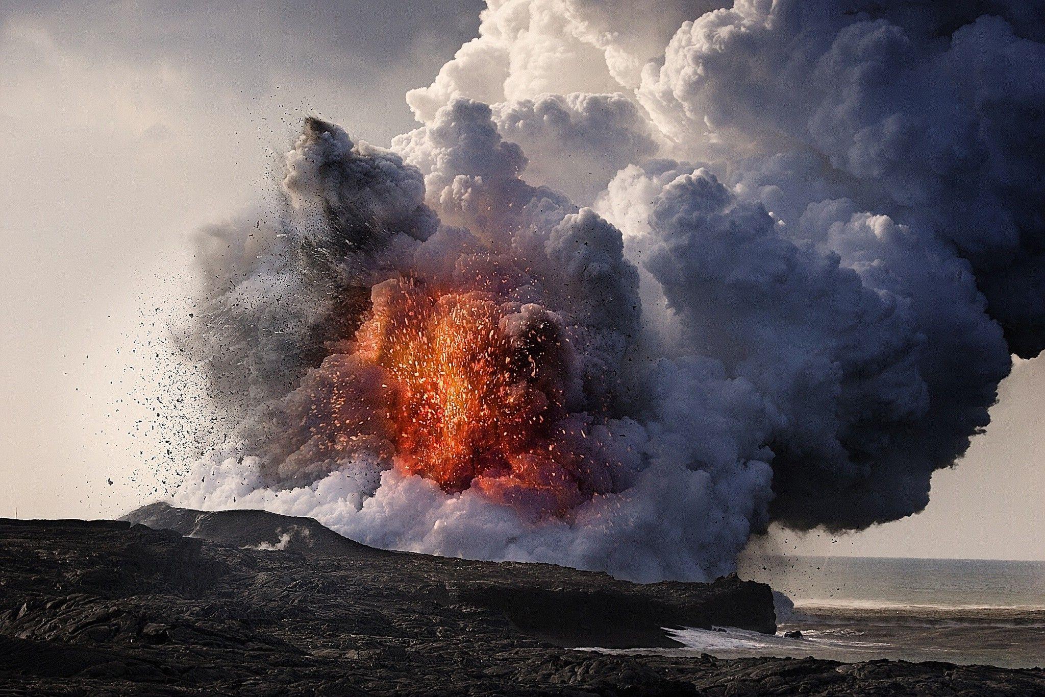 2048x1365 nature, Landscape, Volcano, Eruptions .