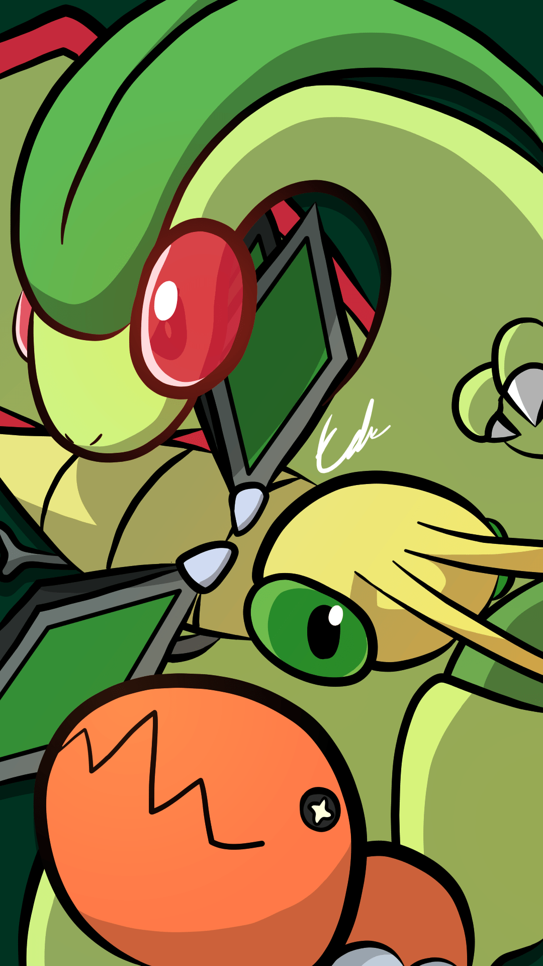 1080x1920 Flygon, Vibrava, and Trapinch! OC .