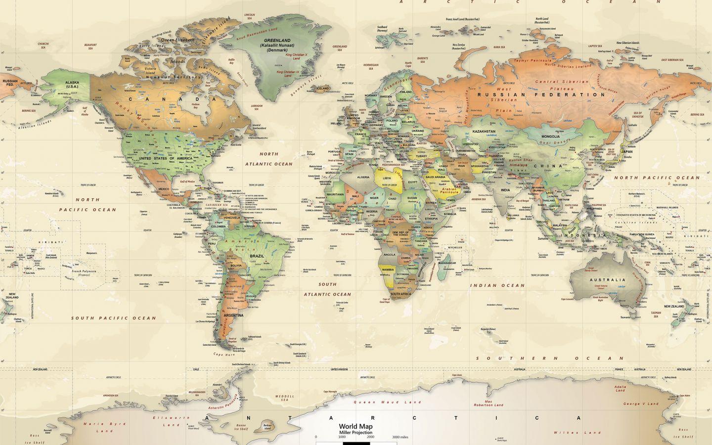 1440x900 World Map Wallpaper Border .