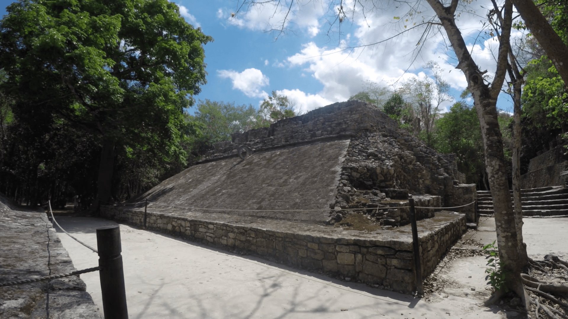1920x1080 Ancient ball court at Mayan ruin at .