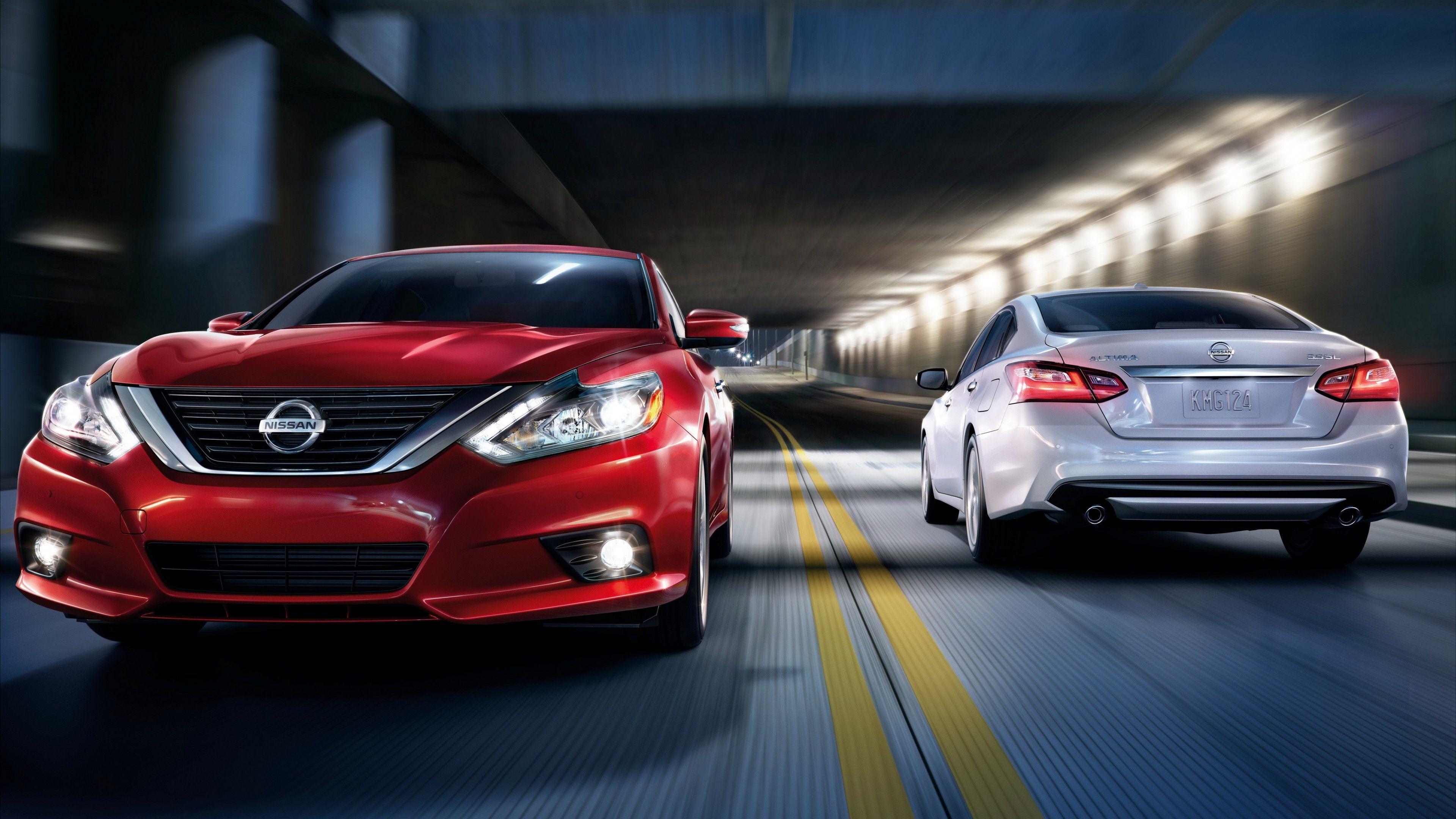 3840x2160 Wallpaper Nissan Altima, red, speed .