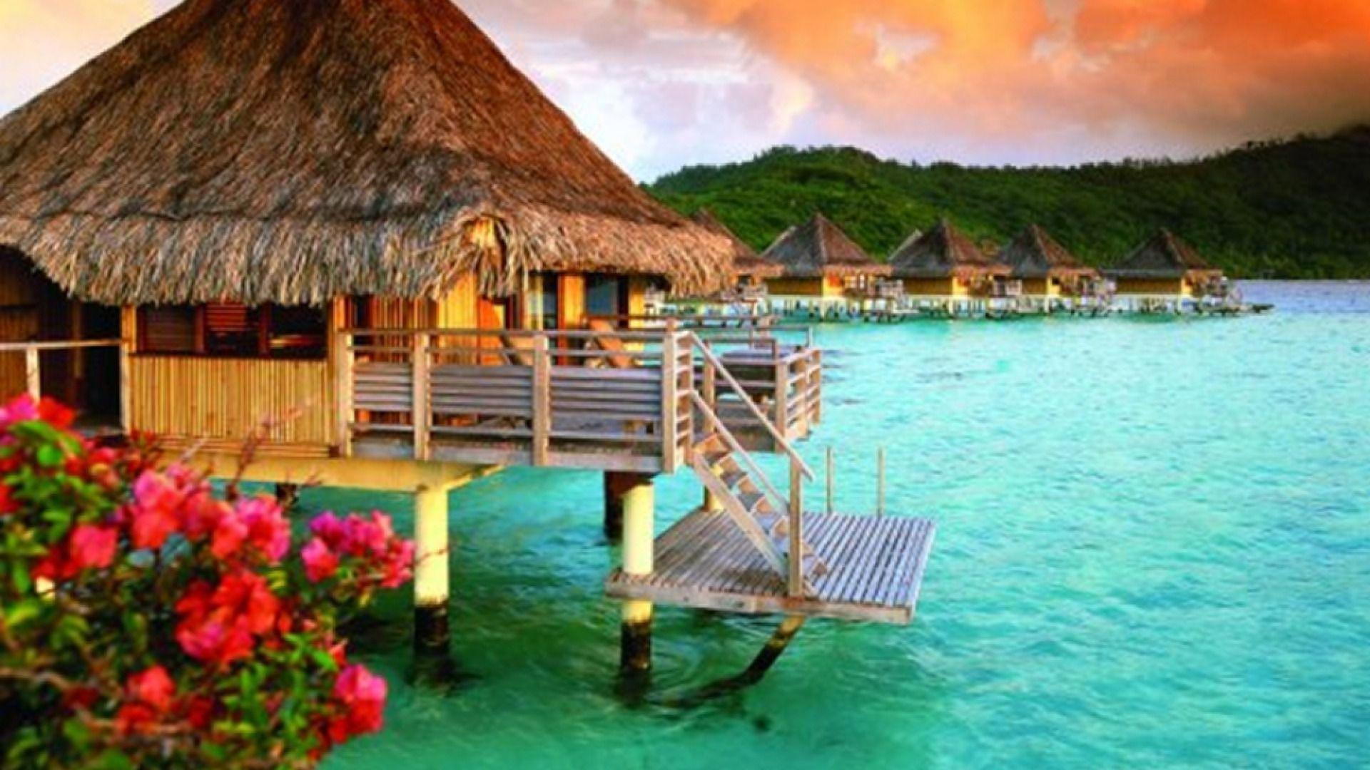 1920x1080 Bora Bora Resort Wallpaper .