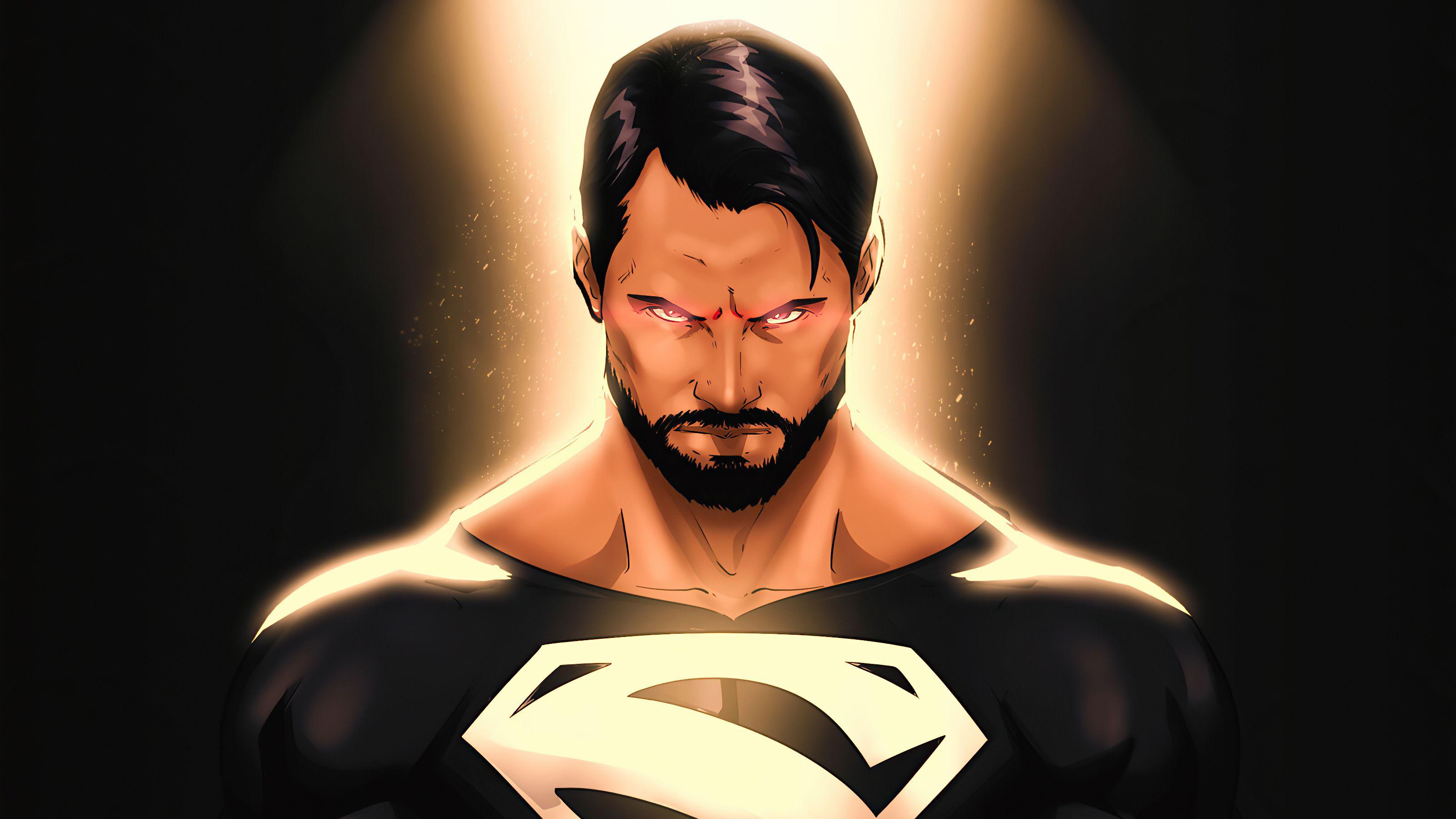 3200x1800 Superman with black suit