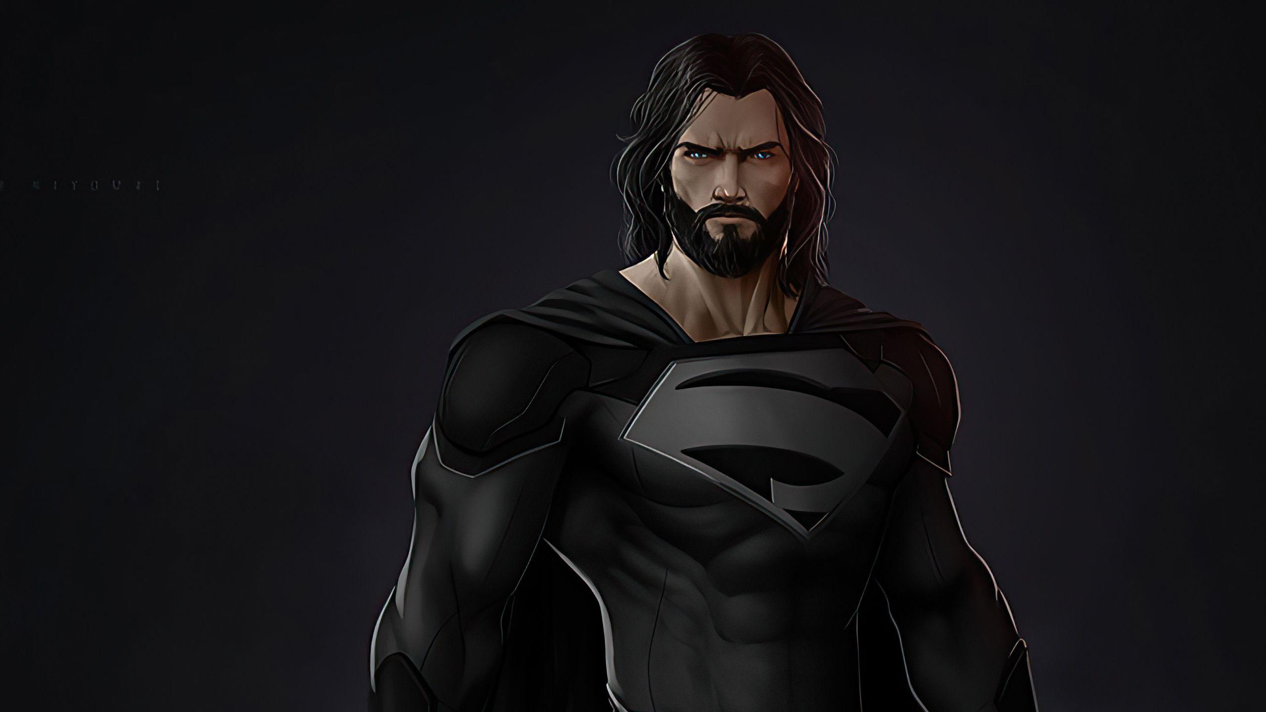 2560x1440 Black Superman Wallpaper .line.