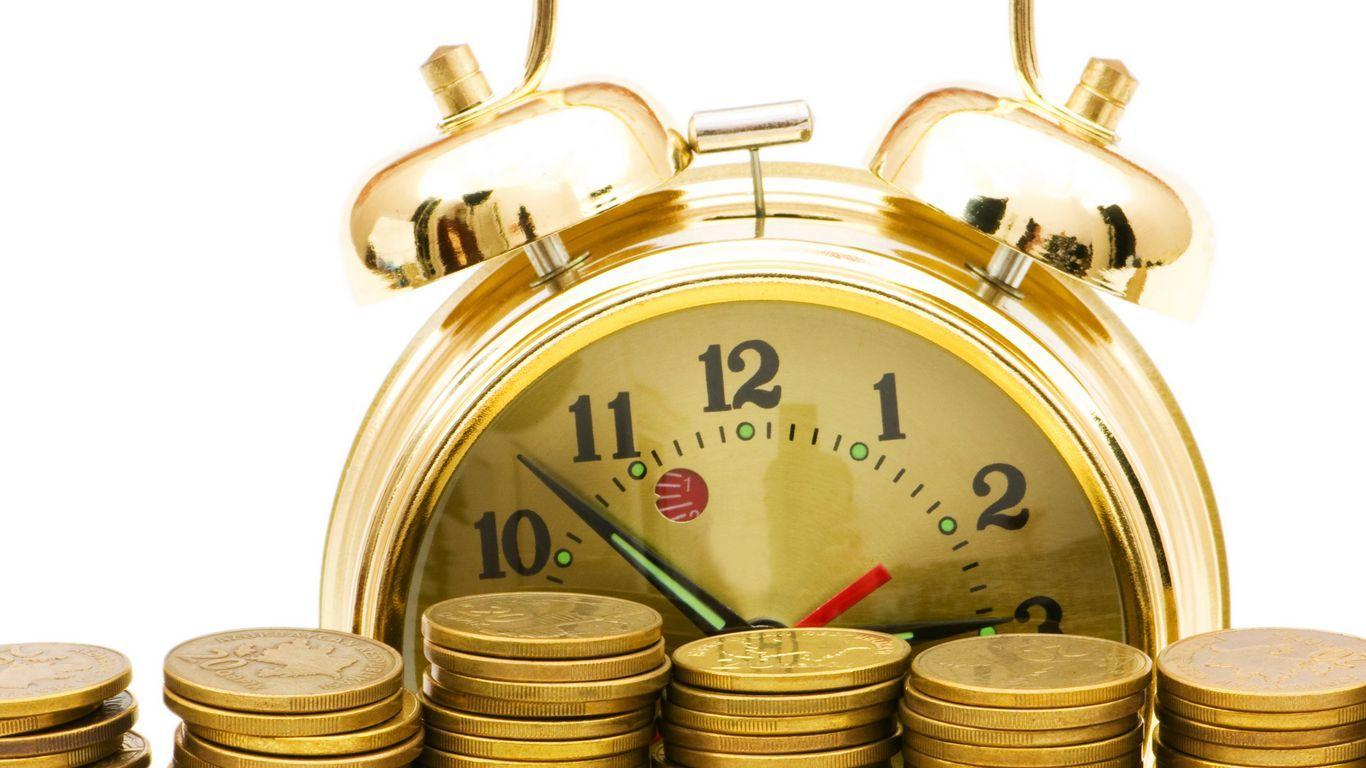 1366x768 wallpaper 1366x768 time, money, coins .