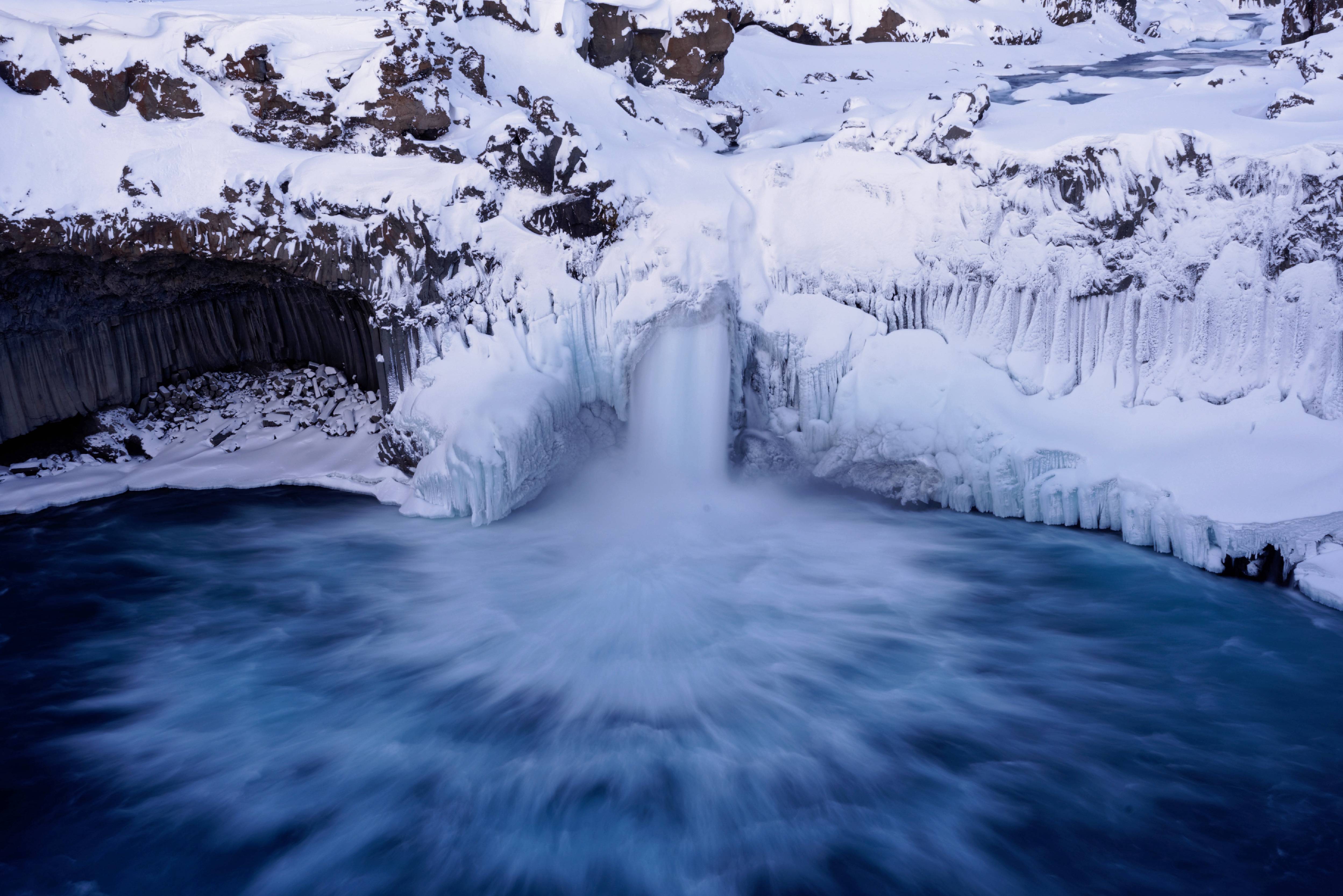 4994x3332 waterfall, iceberg, snow Wallpaper, HD .