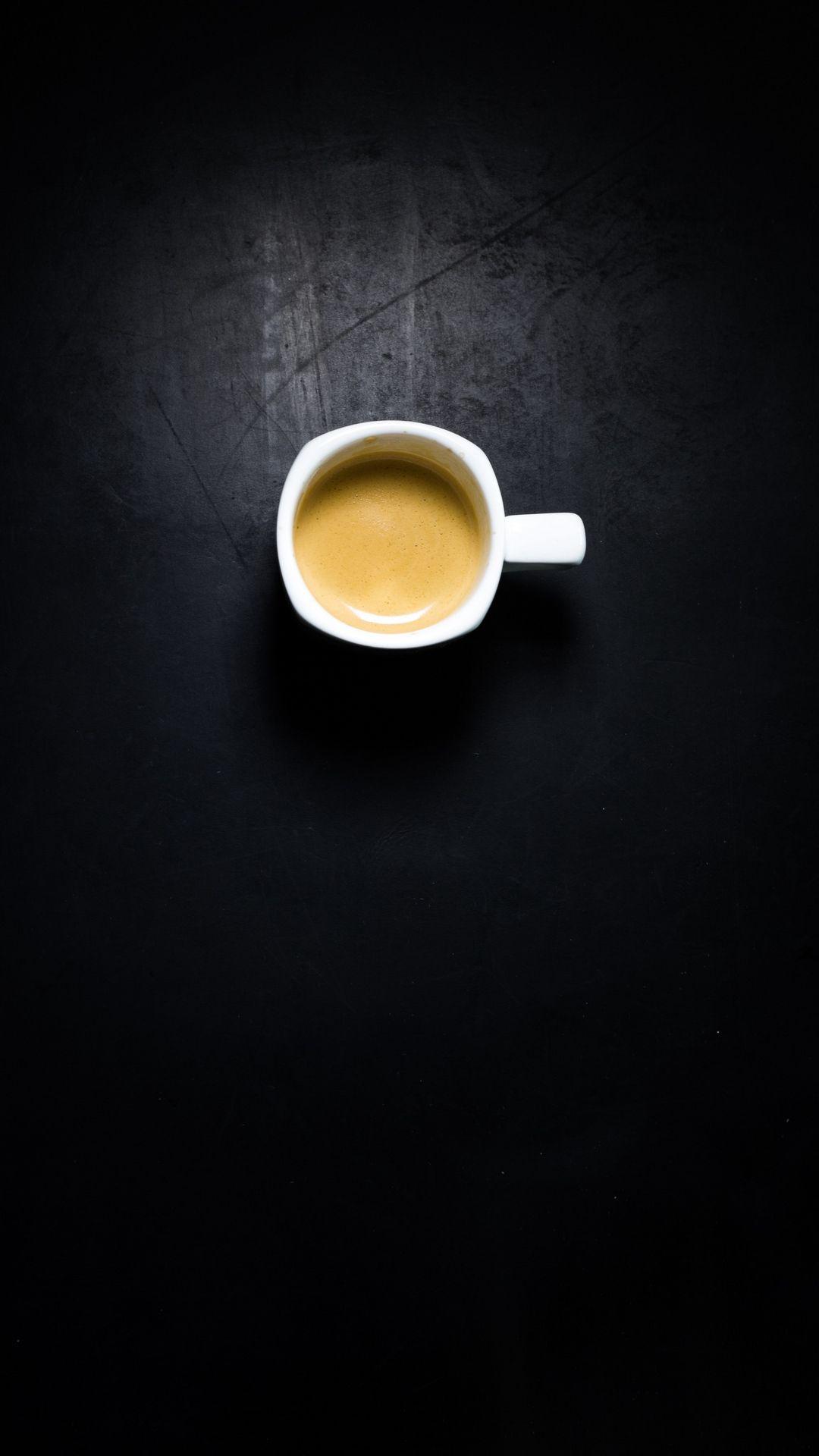 1080x1920 Wallpaper Cup, Coffee, Table, Top View .