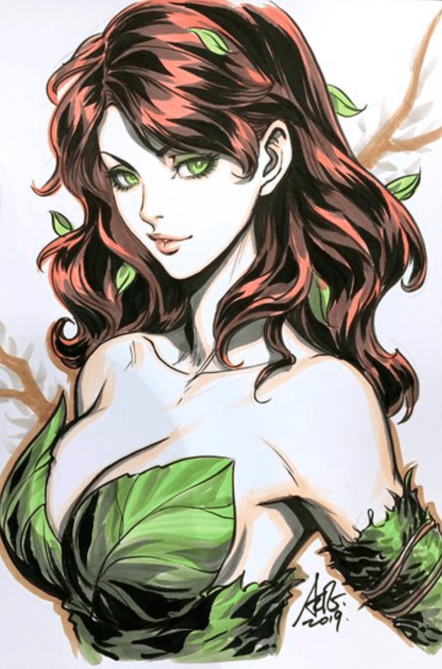 902x1366 Poison Ivy Gotham Cartoon .line.
