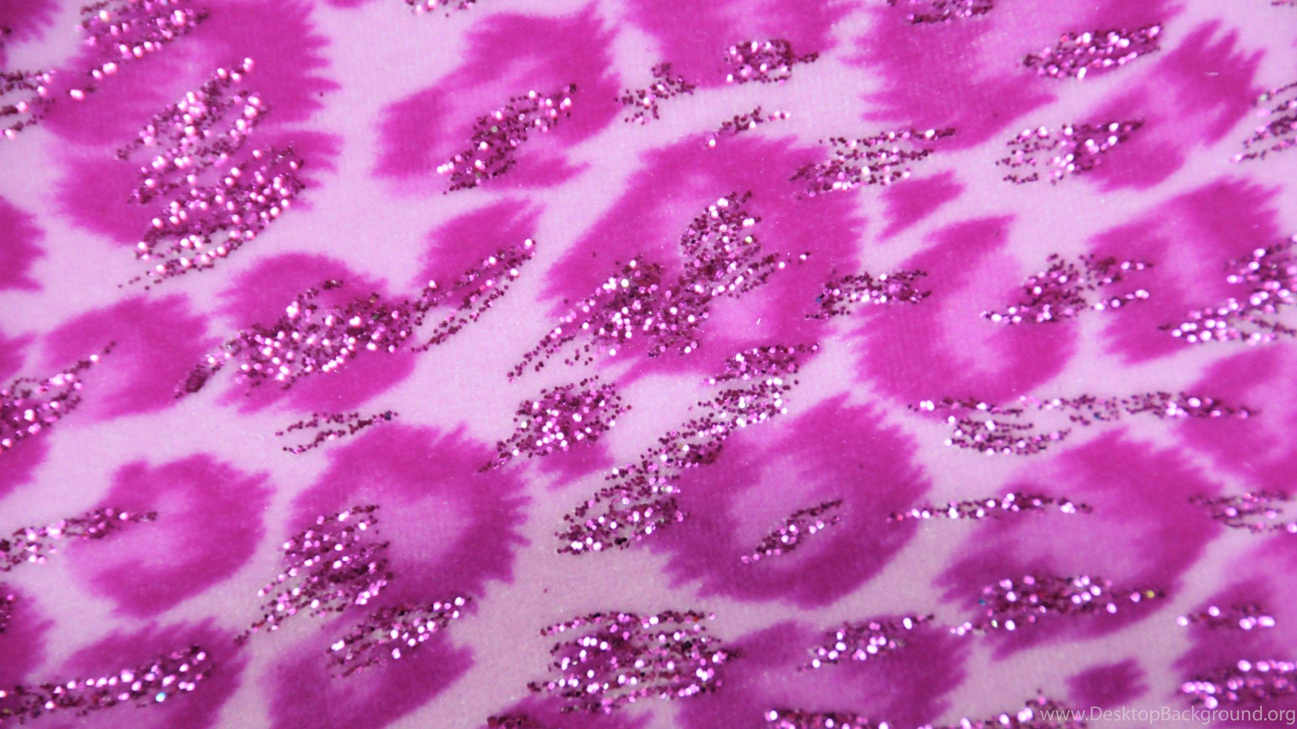 2560x1440 Pink Leopard Glitter Desktop