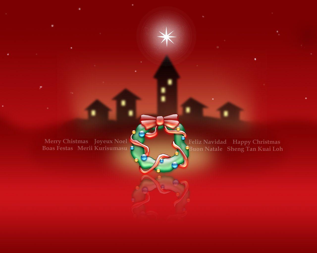 1280x1024 Christmas with red Windows 7 Holiday .