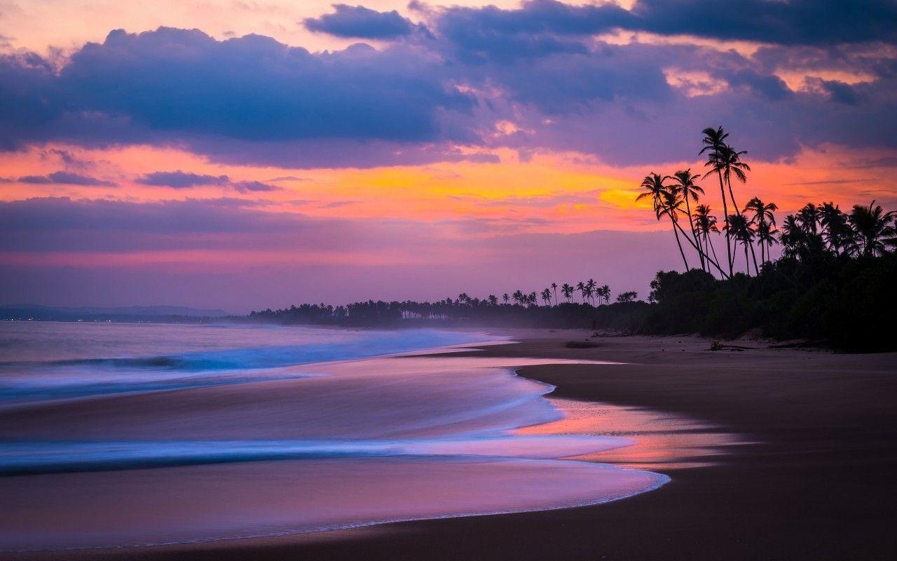 1280x800 Download 1280x800 Beach, Sunset, Waves .