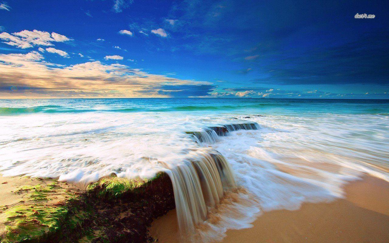 1280x800 Free download Ocean waves wallpaper .