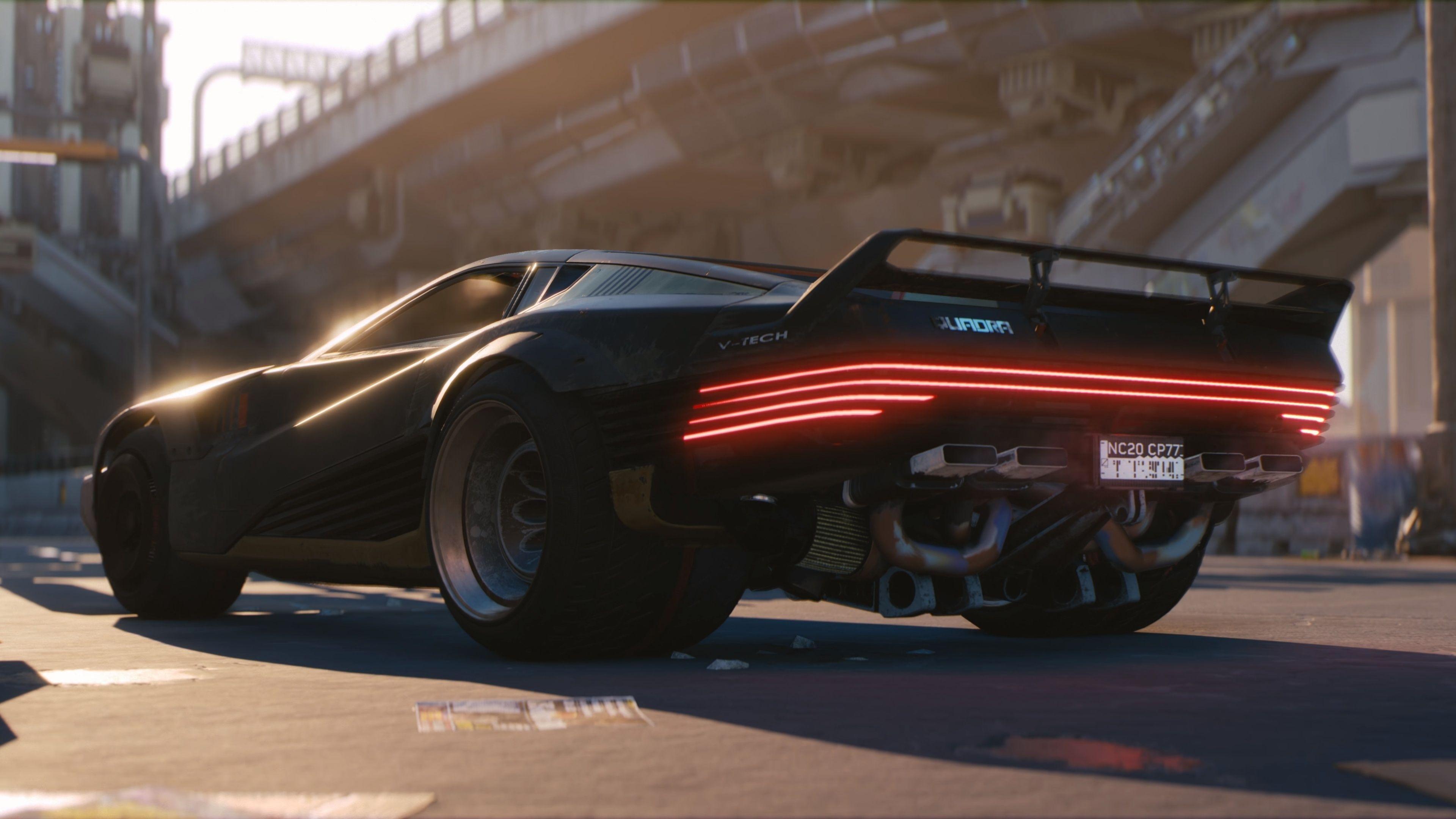 3840x2160 Future Car, Cyberpunk Video Game .