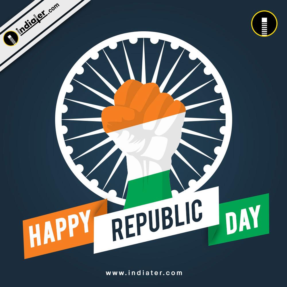 1000x1000 Free PSD 26 January Happy Republic Day .