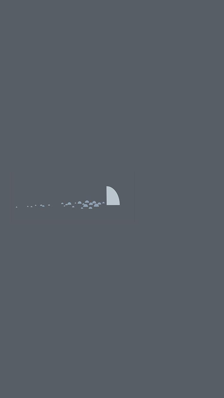 750x1334 Minimal Simple Shark Sea Illust .