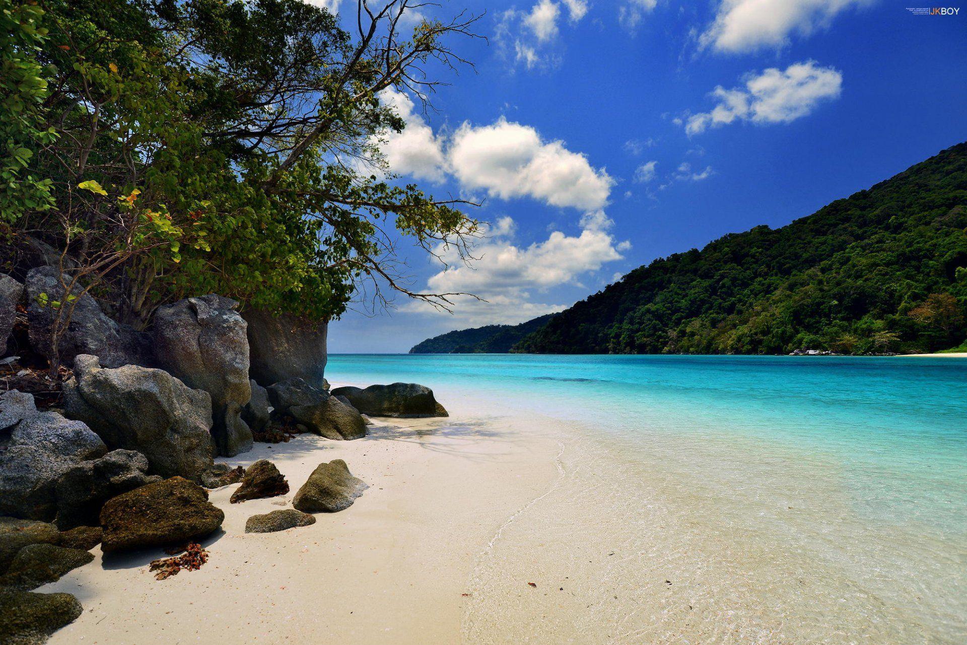 1920x1282 Jungle Beach, Green, Ocean .