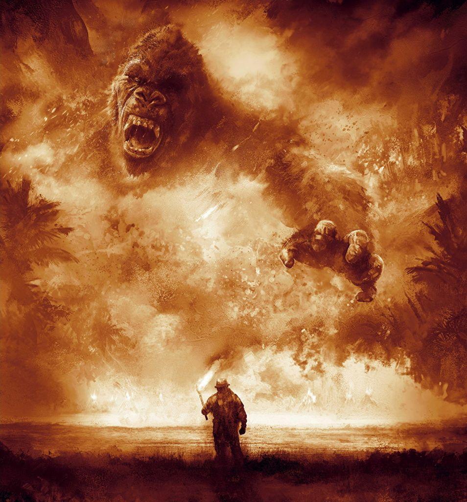 954x1024 Skull Island Monkeys Fire Roar