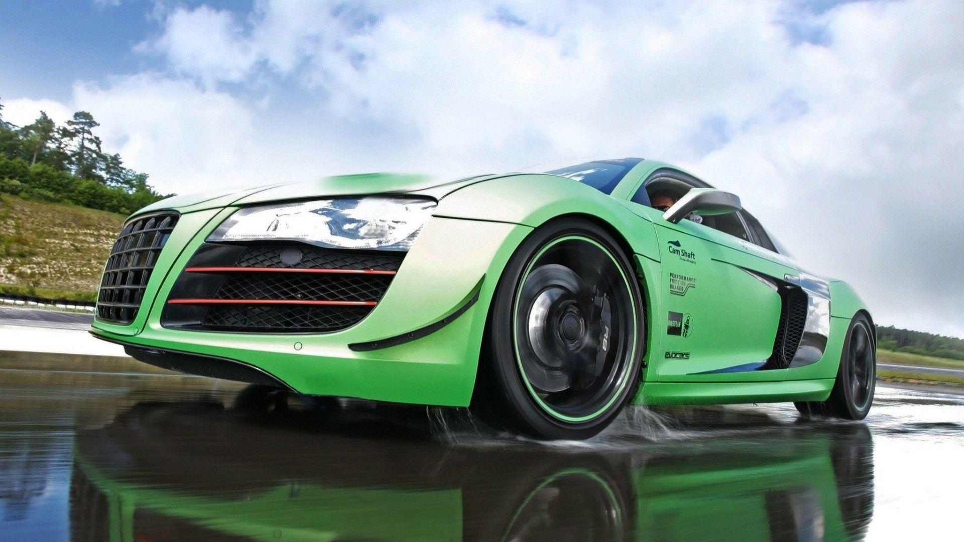 1920x1080 Free Audi R8 Green HD Wallpaper Cars Download