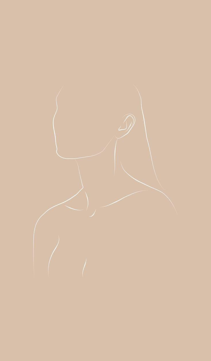 736x1258 Wallpaper iPhone Simple Minimalist iPhone Simple. Line portrait, Minimalist art, Aesthetic art
