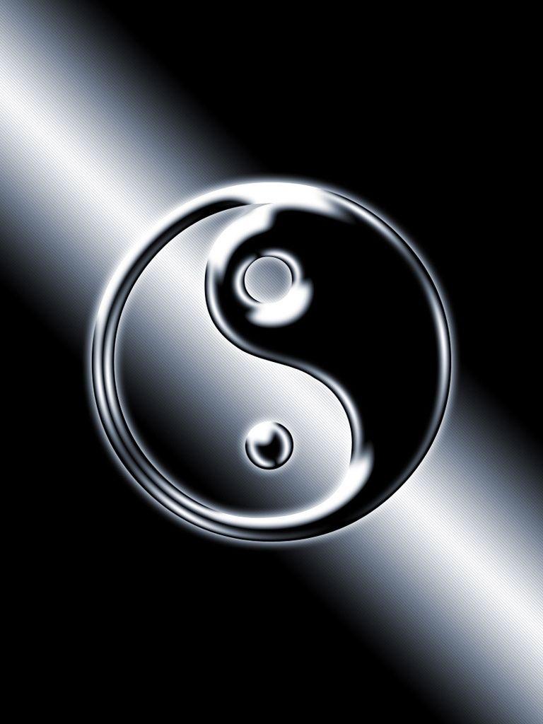 768x1024 Yin Yang En 3D Wallpaper .