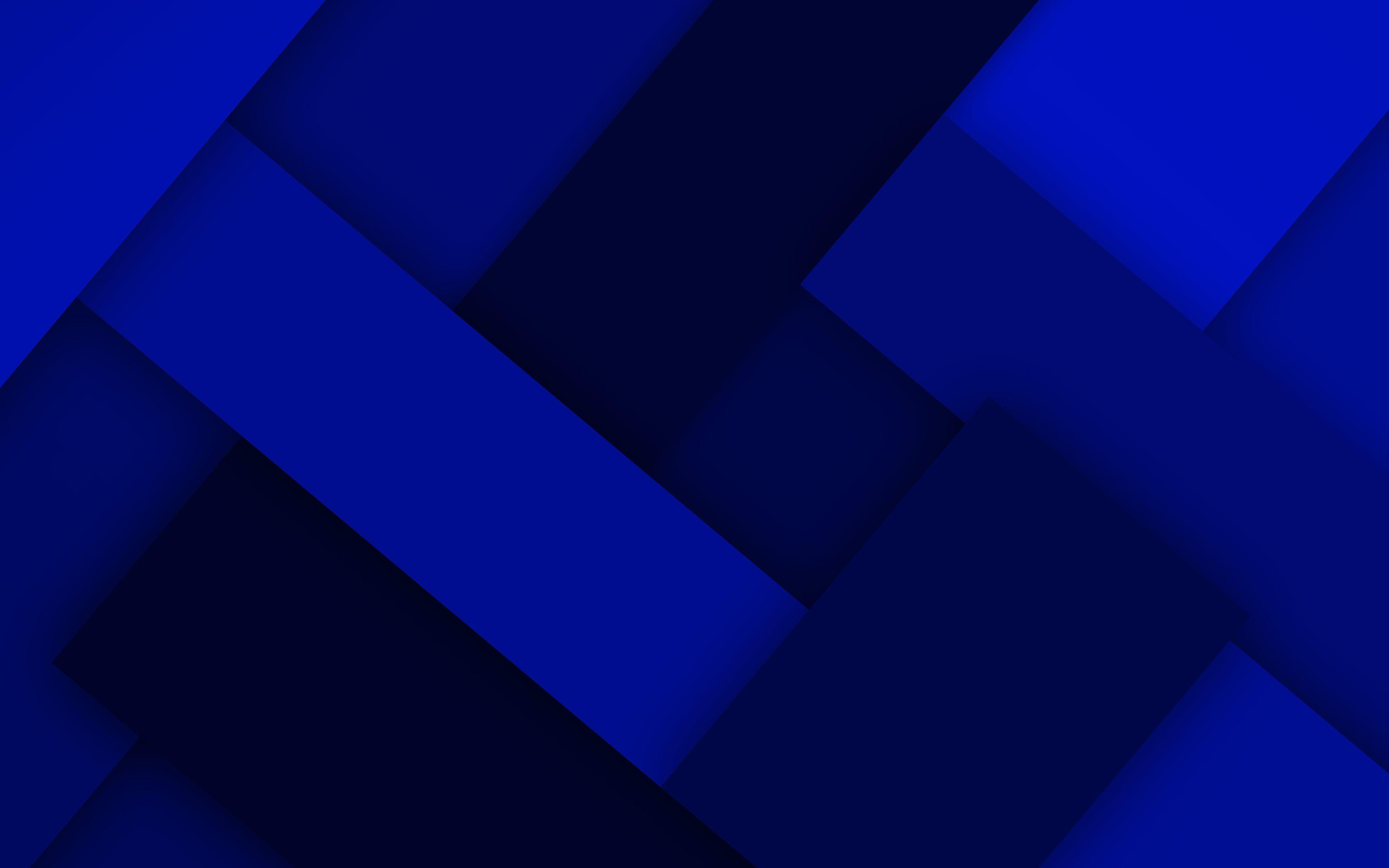 3840x2400 Dark Blue Lines, 4k, Material Design .