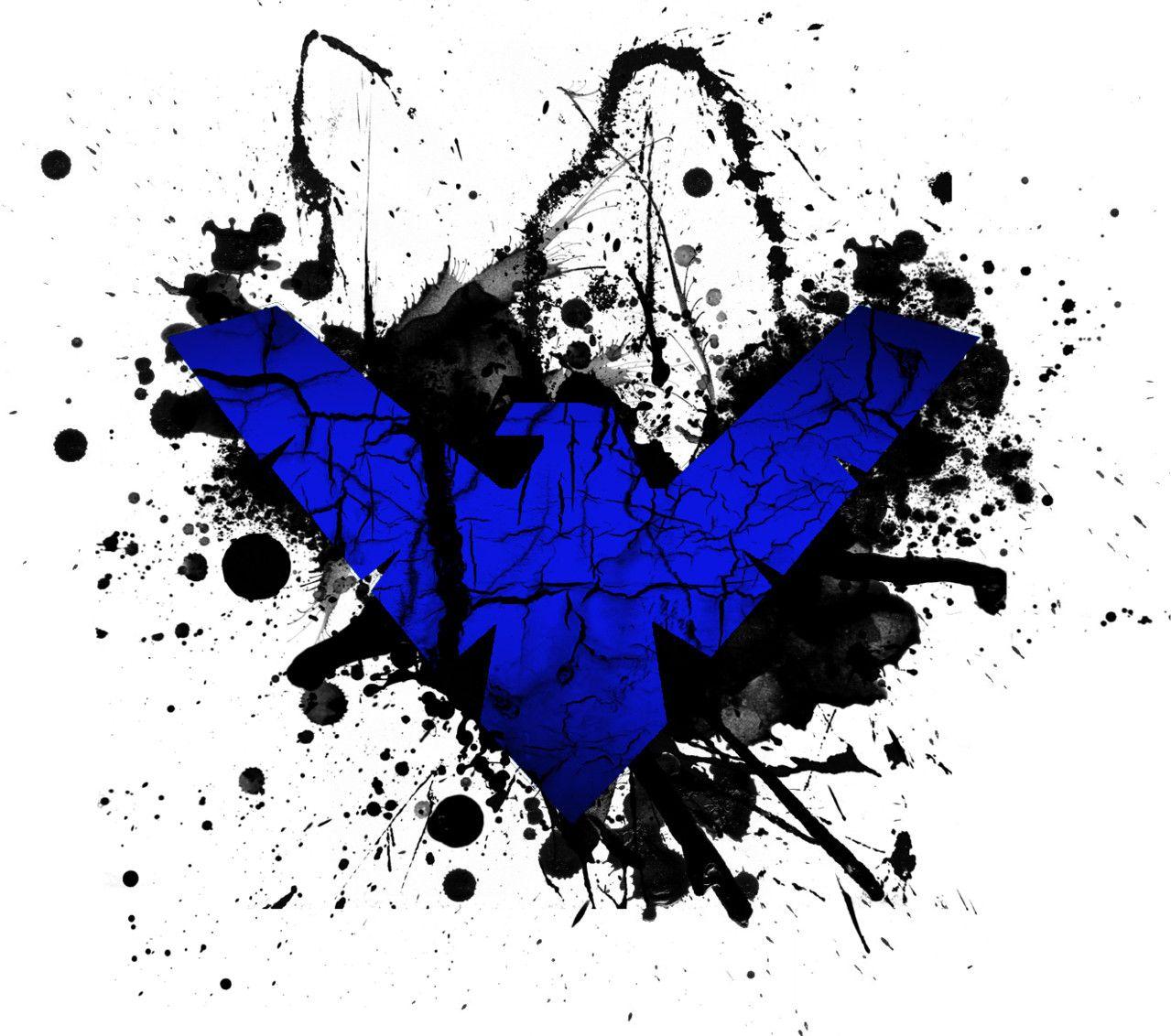 1279x1132 Downloadable Phone Wallpaper IPhone Tablet HD Nightwing Logo