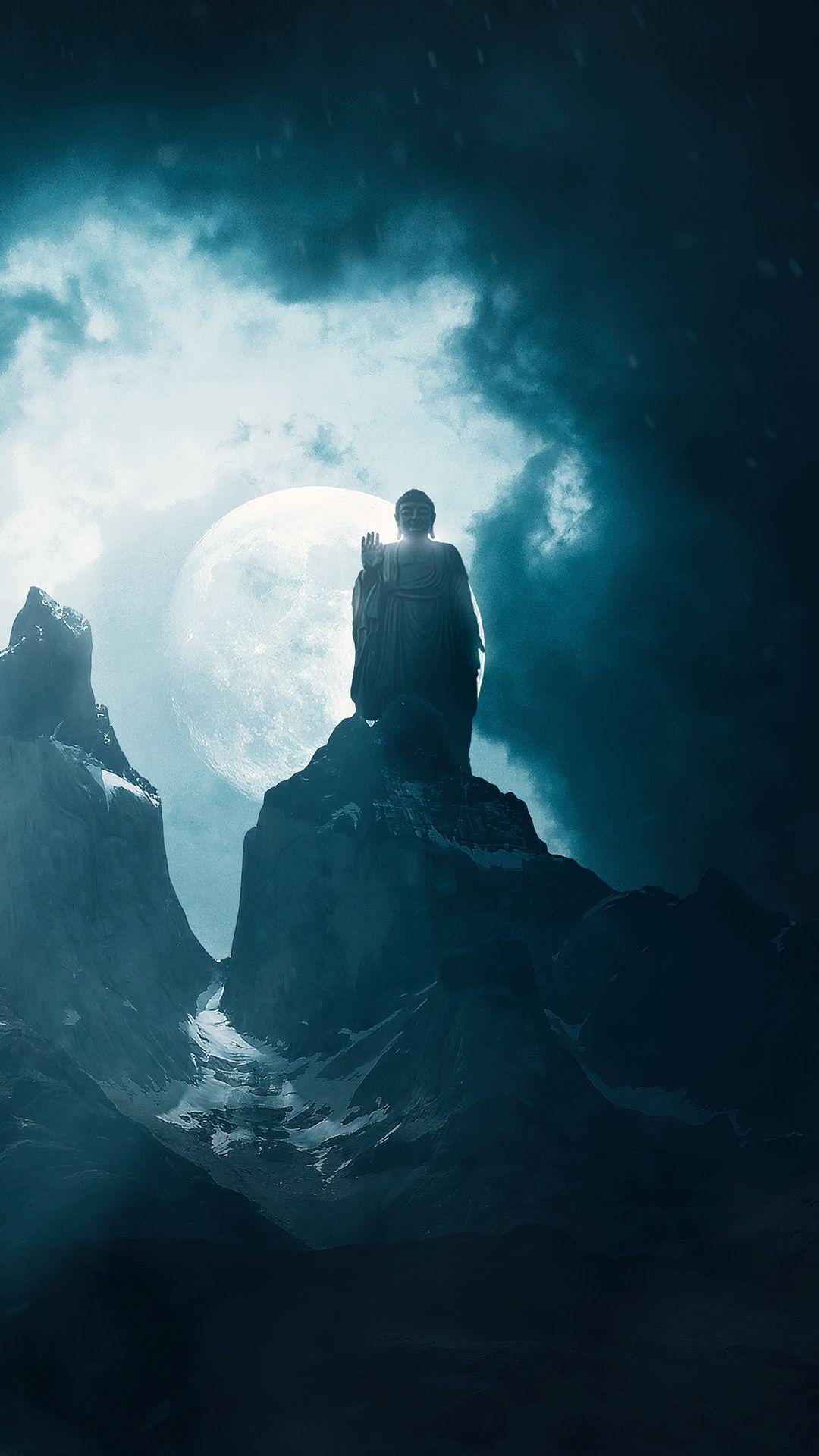 1080x1920 Buddha Monk Enlightment 5k .