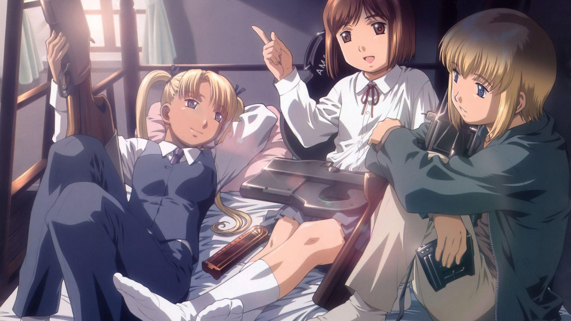1920x1080 Gunslinger Girl, Henrietta, Rico .