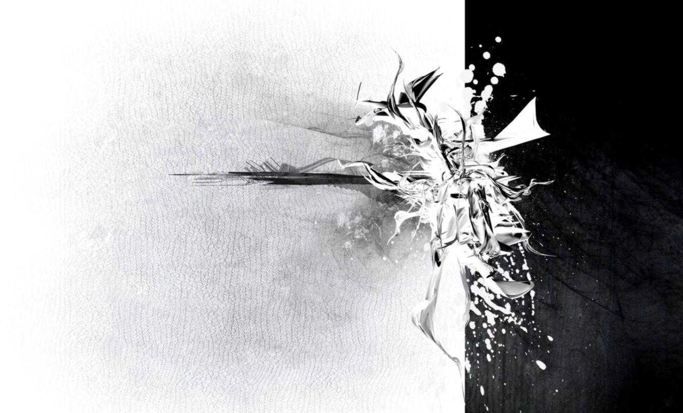 1353x819 Abstract Painting Black And White HD .hdwallpapergallerys.
