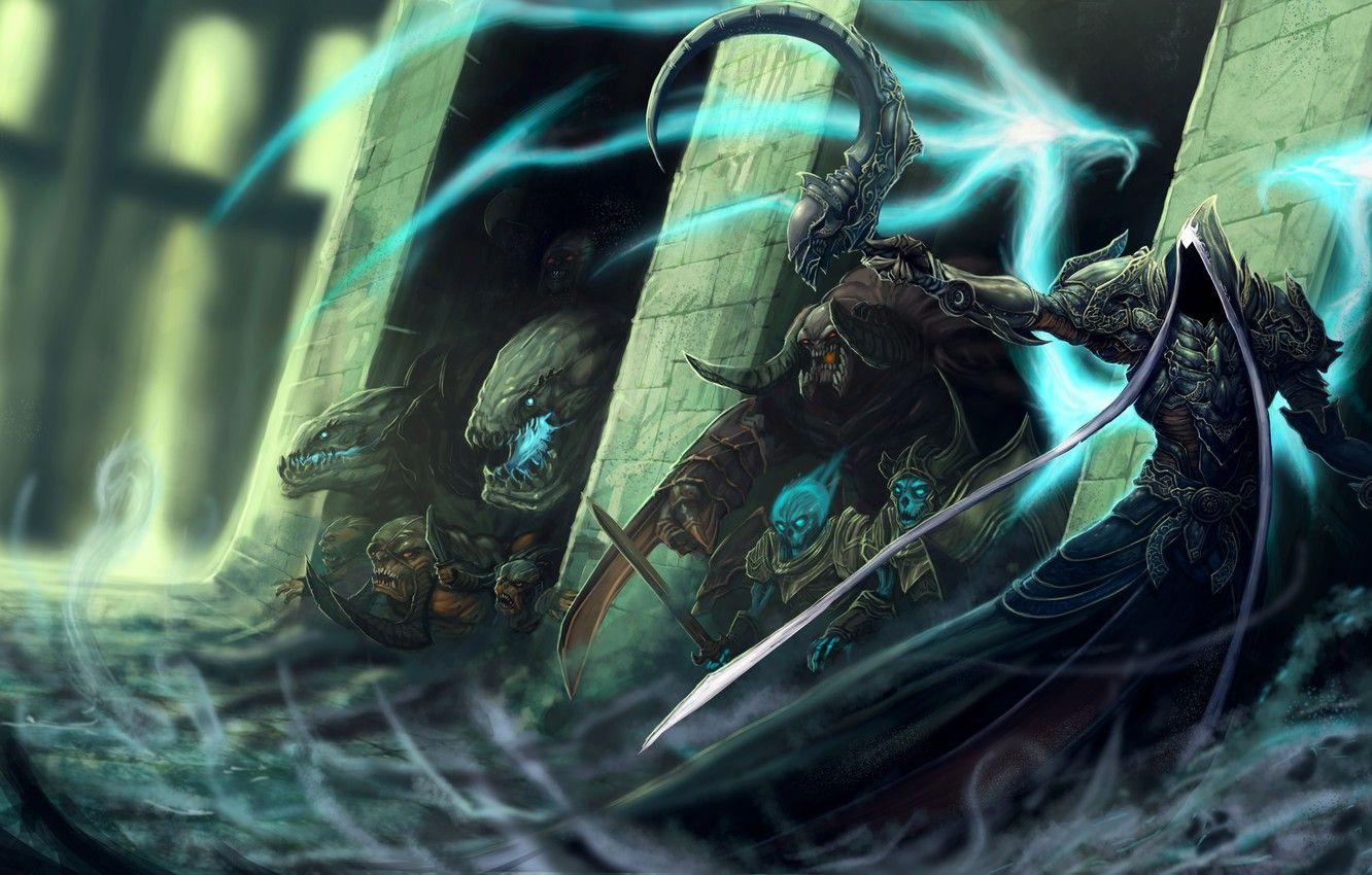 1332x850 Wallpaper darkness, Diablo rpg .