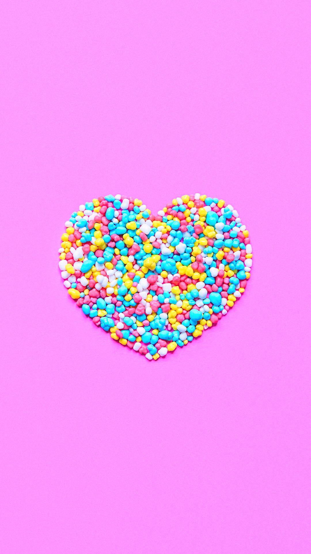 1080x1920 Super Cute Heart Pastel Pink iPhone HD .