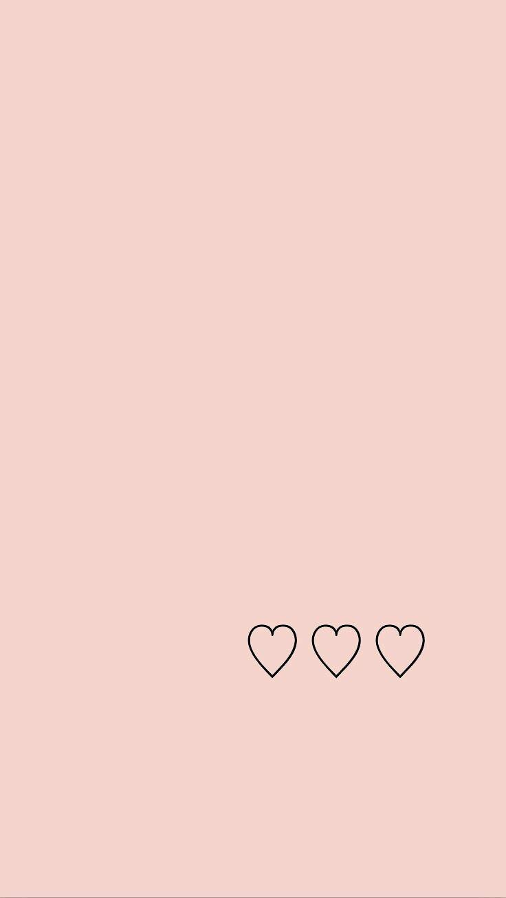 736x1306 Pink Aesthetic Hearts Wallpaper