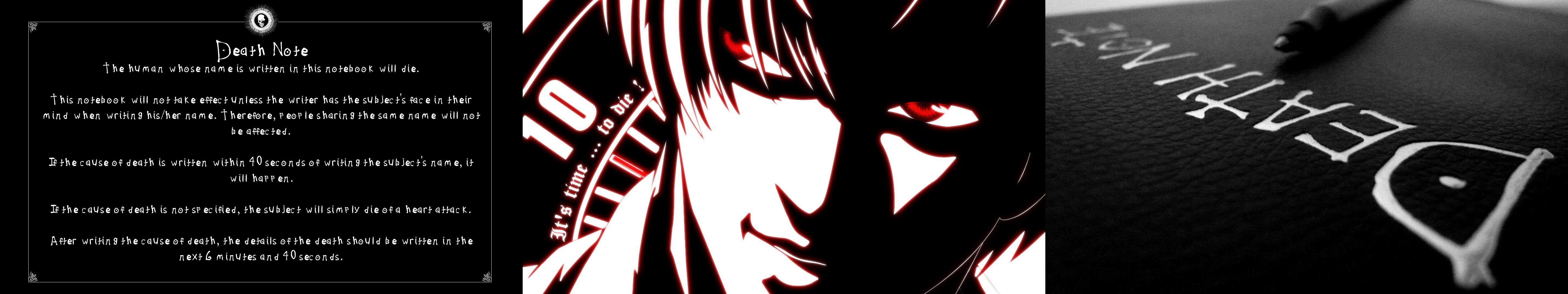 5760x1080 Triple monitor multiple screen multi anime death note wallpaperx1080