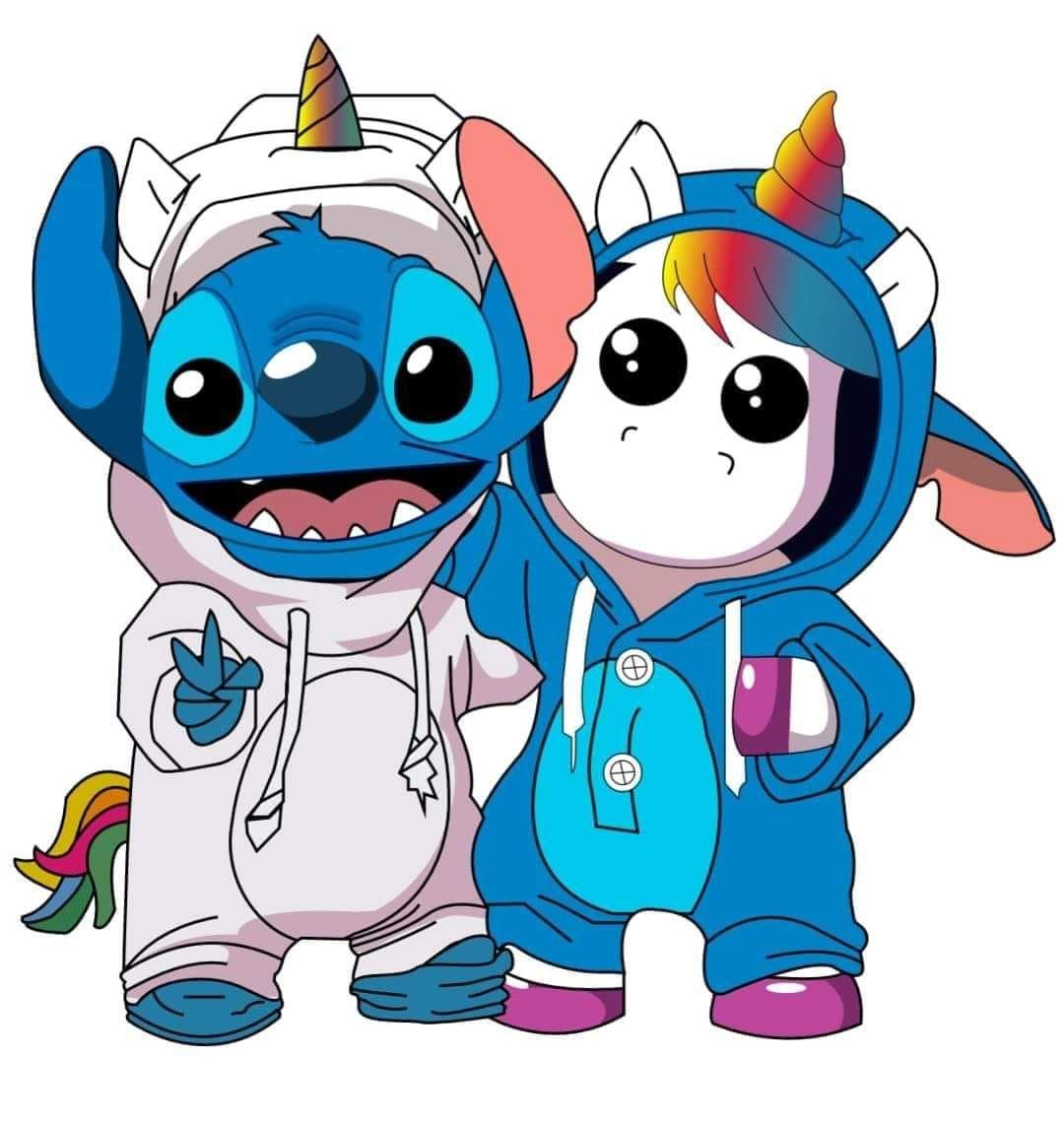 1080x1142 Stitch Unicornio.  Phim hoạt hình dễ thương