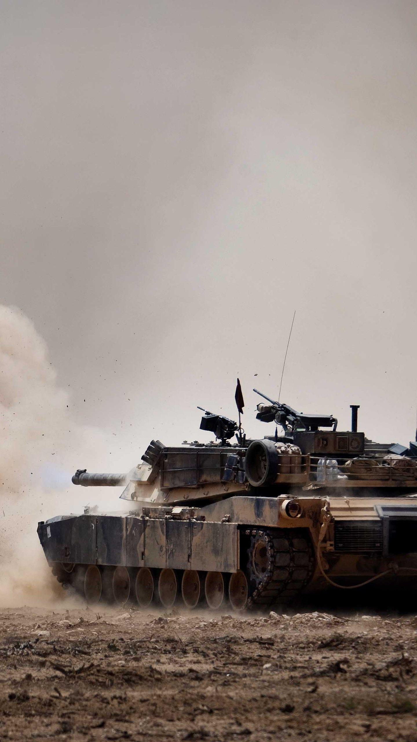 1440x2560 Wallpaper Abrams M1A tank, U.S. Army, Military