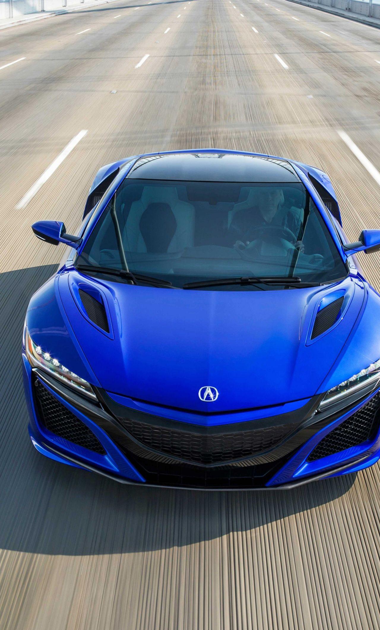 1280x2120 Download Blue, On Road, Sports Car, Acura NSX Wallpaper, 1280x IPhone 6 Plus