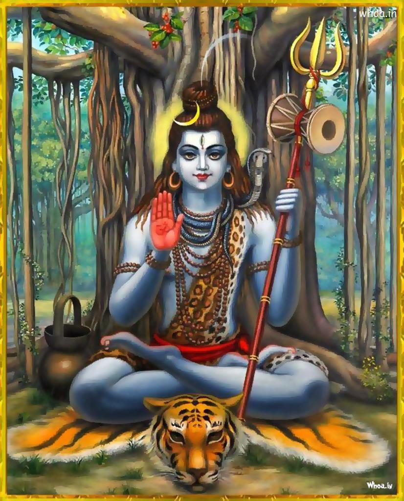 826x1024 HD Image Of Lord Shiva Under The Treewhoa.in